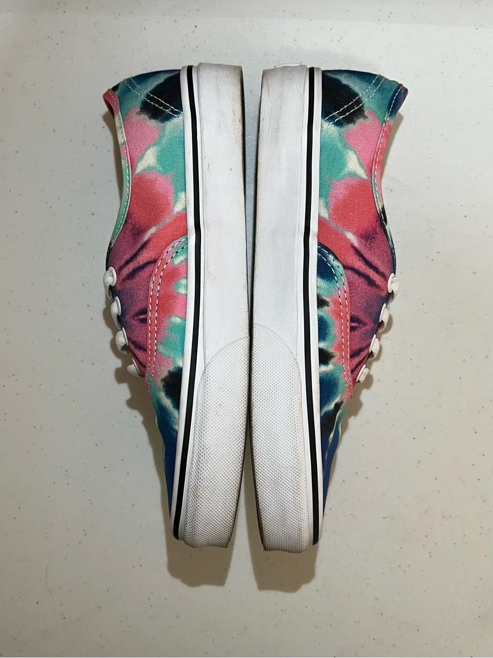 Vans Authentic Tie-Dye Canvas Sneakers - Pink Blue Teal